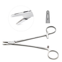 Adson Needle Holder Fenestrated Jaws 7"