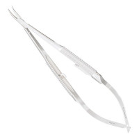 Micro Surgery Needle Holder 5 1/4"  Curved Jaws With Lock