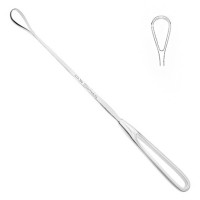 Bumm Uterine Curette 12" Large Malleable Shanks Sharp No.1