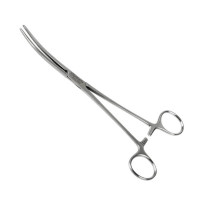 Pean Hysterectomy Forceps Curved With Longitudinal Serrations Size 9"