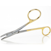 Gillies Needle Holder 4 3/4" One Large Offset Ring Tungsten Carbide Curved Tip