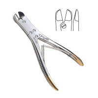 Wire Cutter Double Action 6 1/4" Angled Max 0.062" (1.6mm) - Tungsten Carbide