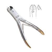 Wire Cutter Double Action 7" Angled Heavy Max 0.062" (1.6mm) - Tungsten Carbide