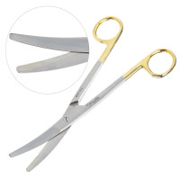 Mayo Dissecting Scissors 5 1/2" Curved Tungsten Carbide Insert Blades Left Hand