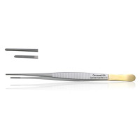 Potts Smith Forceps Cross Serrated 9" Tungsten Carbide