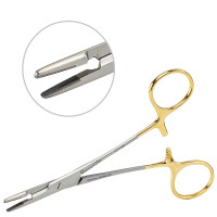 Olsen Hegar Needle Holder Scissors Combination 4 3/4" Serrated Tungsten Carbide