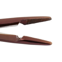 Olsen Hegar Needle Holder Scissors Combination 4 3/4" Serrated Tungsten Carbide Purple Coated