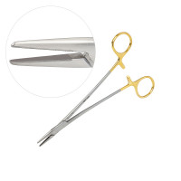 Crile Wood Needle Holder Tungsten Carbide Jaws Smooth  6"