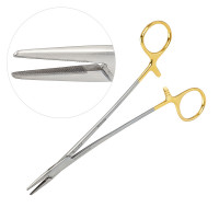 Crile Wood Needle Holder Tungsten Carbide Jaws Serrated 10"