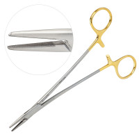Crile Wood Needle Holder Tungsten Carbide Jaws Serrated 12"