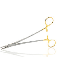 French Eye Ryder Needle Holder 9" Serrated Tungsten Carbide