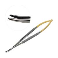Jacobson Microvascular Needle Holder Curved Serrated 7" Tungsten Carbide
