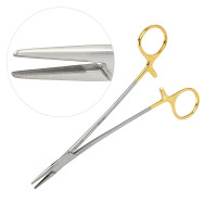 Crile Wood Needle Holder Tungsten Carbide Jaws Serrated  9"