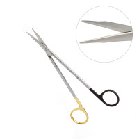 Stevens Tenotomy Scissors Curved 7" Tungsten Carbide Super Sharp Gold and Black Handles Blunt Tips