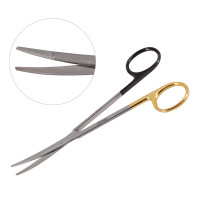 Ragnell Kilner Dissecting Scissors Curved 5 1/2" Tungsten Carbide Super Sharp Gold Handles