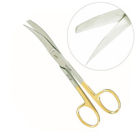 Operating Scissors Sharp Blunt Curved  5 1/2" Tungsten Carbide