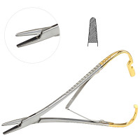 Mathieu Needle Holder Serrated 6 3/4" Tungsten Carbide