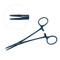 Olsen Hegar Needle Holder Scissors Combination 6 1/2" Serrated Tungsten Carbide Blue Coated