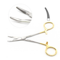 Olsen Hegar Combined Needle Holders and Scissors 6 1/2" Serrated Tungsten Carbide,  Curved Tips