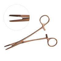 Olsen Hegar Needle Holder Scissors Combination 6 1/2" Serrated Tungsten Carbide Rose Gold Coated