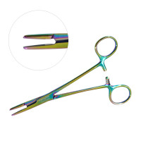 Olsen Hegar Needle Holder Scissors Combination 6 1/2" Serrated Tungsten Carbide Rainbow Coated