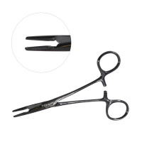 Olsen Hegar Combined Needle Holder and Scissors 5 1/2" Serrated Tungsten Carbide Gun Metal Coated