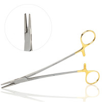 French Eye Ryder Needle Holder 8" Serrated Tungsten Carbide
