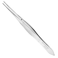 Eye Dressing Forceps 4" Serrated Straight Tips Non magnetic Standard Pattern