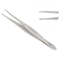 Iris Forceps 4" 1x2 Teeth Standard Straight Pattern Non-magnetic