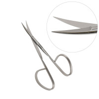 Iris Scissors Curved 4" Sharp Tips Ribbon Handle