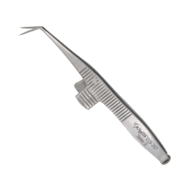 Dewecker Iris Scissors 4 1/2" Angled Sharp Blunt