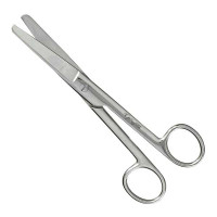 Utility Scissors Straight 6 1/2" Blunt Blunt One Serrated Blade Extra Heavy