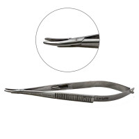 Castroviejo Needle Holder 5 1/4" Curved Jaws with Catch