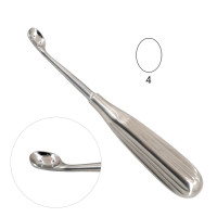 Spratt (Brun) Mastoid Curette 6 1/2" Oval Cup Size 4 (11.8mm)