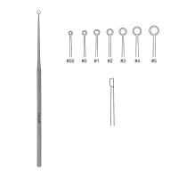Buck Ear Curette 5 1/2" Straight Sharp Size 1 (2.5mm)