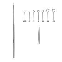 Buck Ear Curette 5 3/4" Straight Blunt Size 4 (4mm)