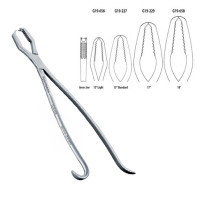 Lane Bone Forcep 18" Heavy 2x2 Teeth Serrated Jaws Without Ratchet
