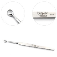 Fox Dermal Curette 5 1/2" 6mm Round Cup
