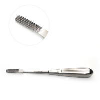 Cottle Rasp 8" Straight 7mm Backward Cutting Plain Serrations