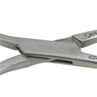 Twin Point Fragment Reduction Forceps 6 1/2" Curved with Long Ratchet