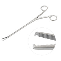 Brand Tendon Pulling Forcep 9 1/2" Angled Shaft Serrated Jaws 1x2 Teeth