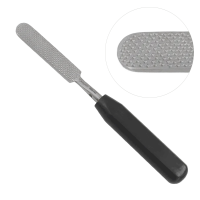 Single Side Bone Rasp 10" Flat Round Tip Phenolic Handle