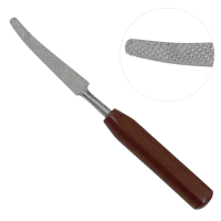 Putti Bone Rasp c Leaflet Single Ended Phenolic Handle