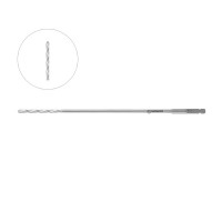 Drill Bit SQC 6"  3 Flutes Diameter 2.0mm Maximum Inside Diameter 1.0mm Cannulated 20mm Flute Length