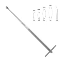 Bone Curette 15" Straight Knurled T Handle 8.4x18.2mm