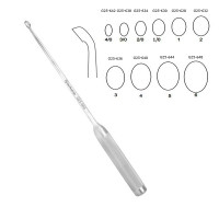 Bone Curette 15" Hollow Handle 30 Degree Angled Oval Cup #4 (9.6mm)