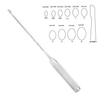Bone Curette 15" Hollow Handle Straight Oval Cup #5 (10.5mm)