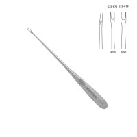 Caspar Bone Curette 10" Straight Toothed 5mm Square Fenestration Sharp Blunt