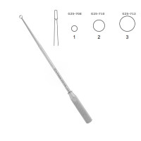 Cone Ring Curette 15" Aluminum Handle Straight #2 6mm Sharp Sharp