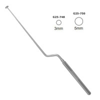 Hardy Bayonet Curette 9 1/2" 3mm Angled Down 4 3/4"